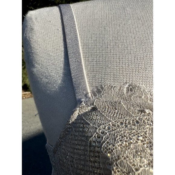 Victoria’s Secret Bra 34D Ivory Floral  Lace Shimmer Dream Angels Demi Womens - Picture 5 of 12